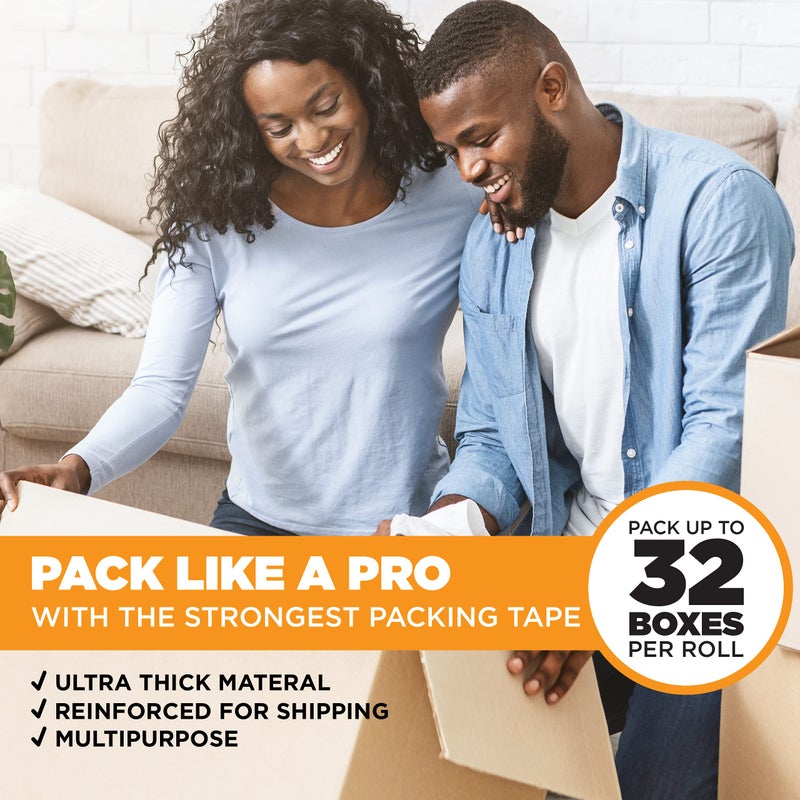 Tape KingÂ® Clear Packing Tape (12 Rolls) | 60 Yards Per Roll Heavy Duty Packing Tape 2.7mil Strong Adhesive for Moving Boxes, Shipping Cartons, Office Use, Storage & Wrapping - Image 2